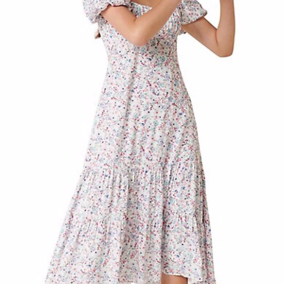 Evernew Alexandra Pintuck Floral Dress Midaxi - Picture 2 of 7